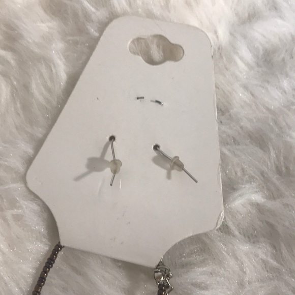 “BROWN GLASS BEAD” NWT 2 piece necklace set. - Picture 6 of 6